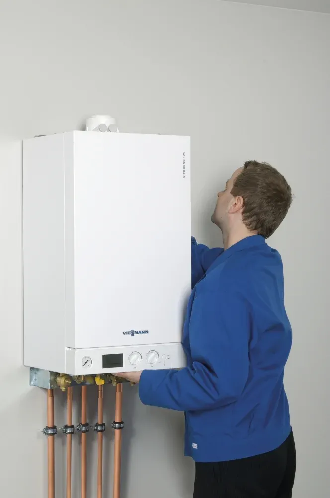 Installation de chaudière murale